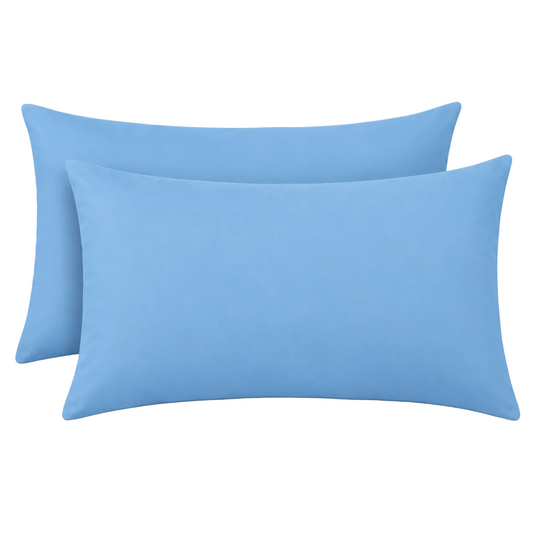 Everyday Kids Solid Soft Microfiber Toddler Pillowcases, 14 x 20 Inches, Light Blue, 2-Pack