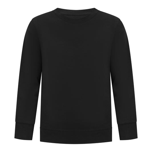 Boys’ Fleece Black Crewneck Sweatshirt