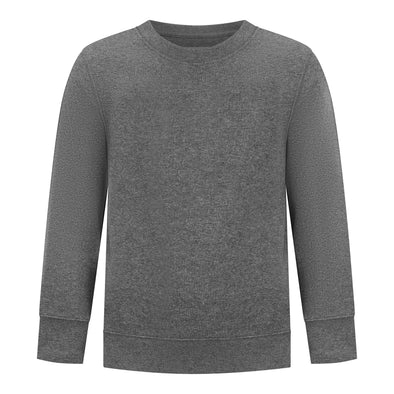 Boys’ Fleece Charcoal Gray Crewneck Sweatshirt