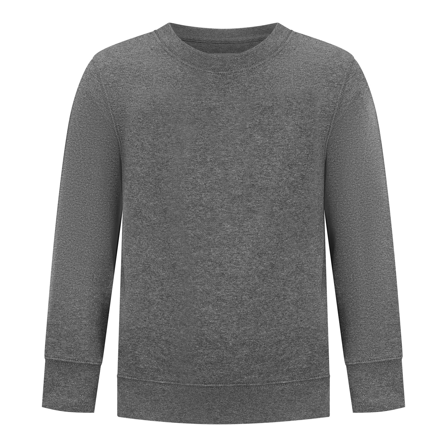 Boys’ Fleece Charcoal Gray Crewneck Sweatshirt