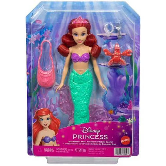Disney Princess Ariel Ocean Stories Swimming Mermaid Doll with Accessories