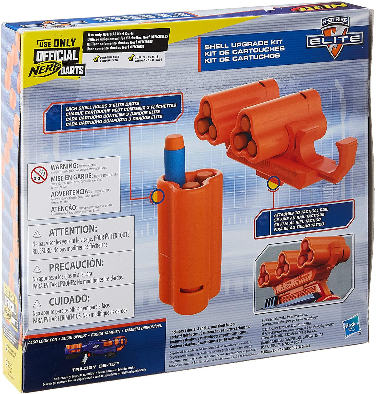 NERF Upgrade Kit: 3 Shells, 9 Darts, Shell Holder