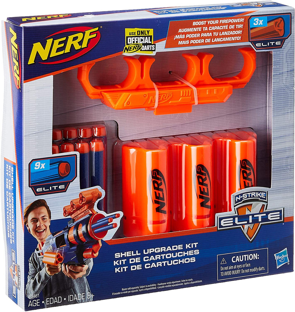 NERF Upgrade Kit: 3 Shells, 9 Darts, Shell Holder