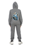Everyday Kids “Coquette Ghost” Halloween Pullover Hoodie – Cute Floral Bow Ghost with Pumpkin Lantern – Cozy Fall Sweatshirt for Girls, Charcoal Gray