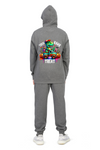 Everyday Kids “Trick RAWR Treat” Dinosaur Halloween Hoodie – Cute T-Rex Truck Graphic with Pumpkins & Candy – Fun Fall Zip-Up Sweatshirt for Boys, Charcoal Gray