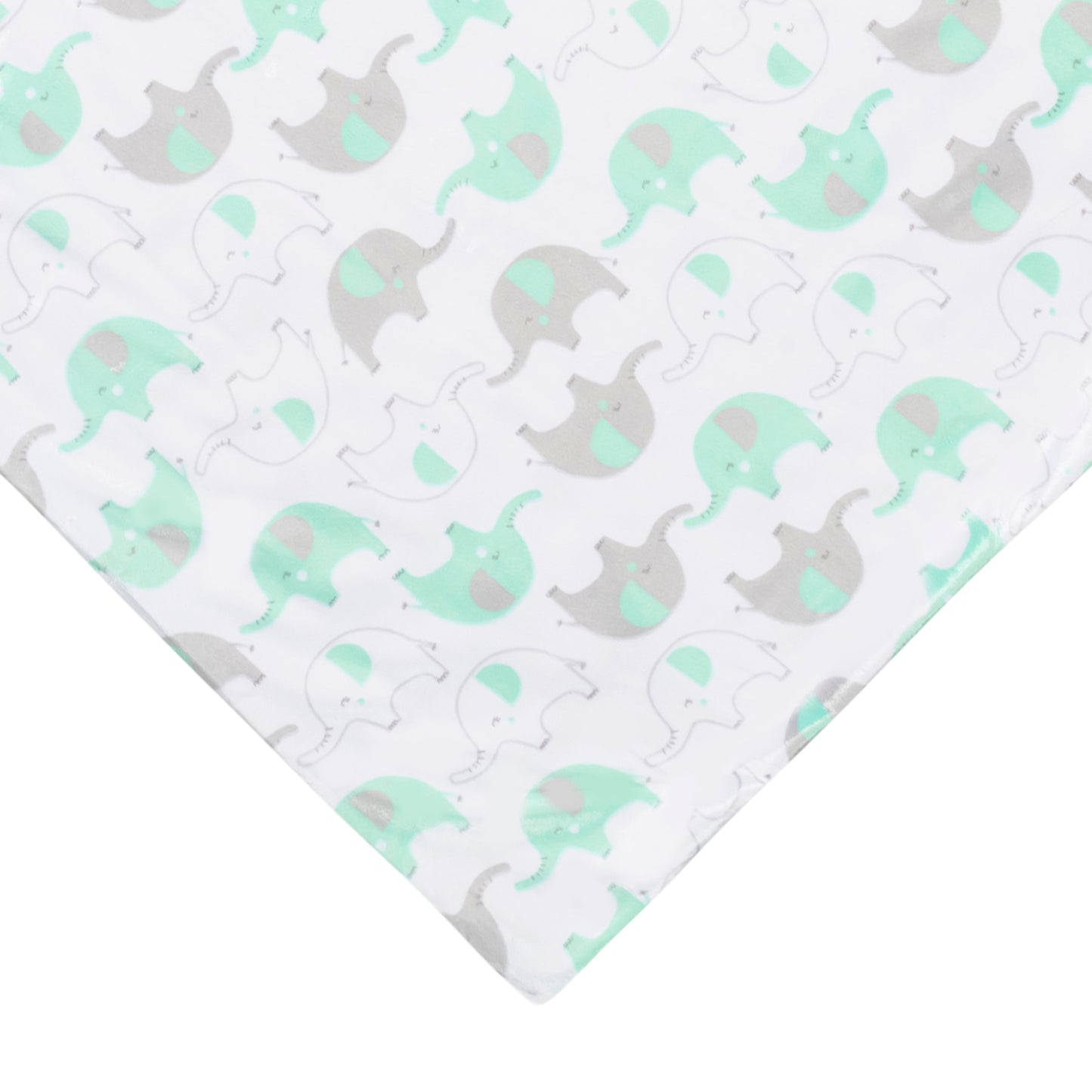 Green Elephant Baby Blanket with Travel Pillow