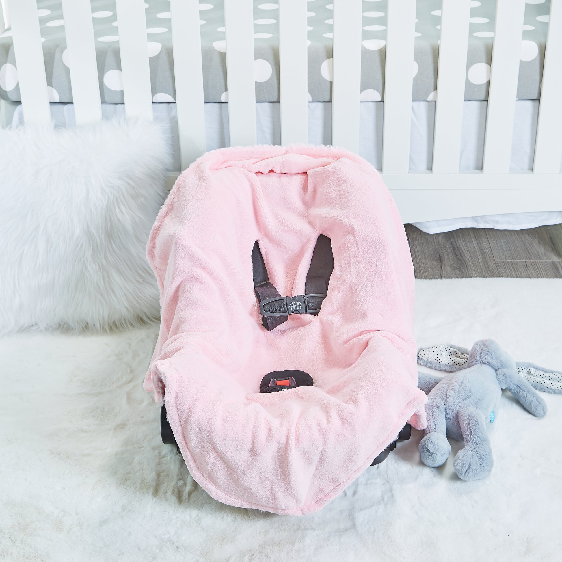 pink maxi cosi Everyday Kids Pink Plush Hooded Car Seat Blanket