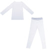 Boys White Thermal Top and Bottom Underwear Set