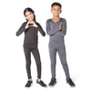 Boys Dark Gray Thermal Top and Bottom Underwear Set