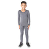 Boys Dark Gray Thermal Top and Bottom Underwear Set