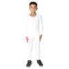 Boys White Thermal Top and Bottom Underwear Set