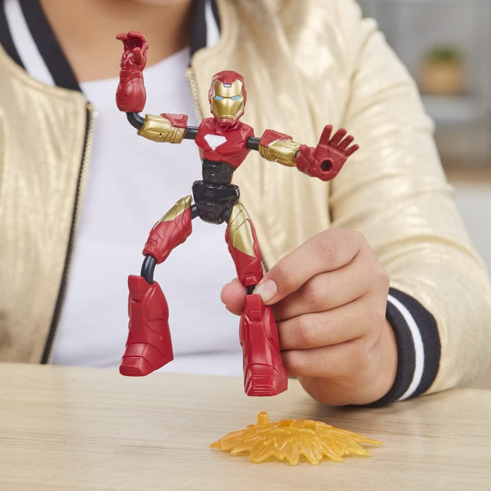 Marvel Bend and Flex, Flex Rider Iron Man Action Figure Toy