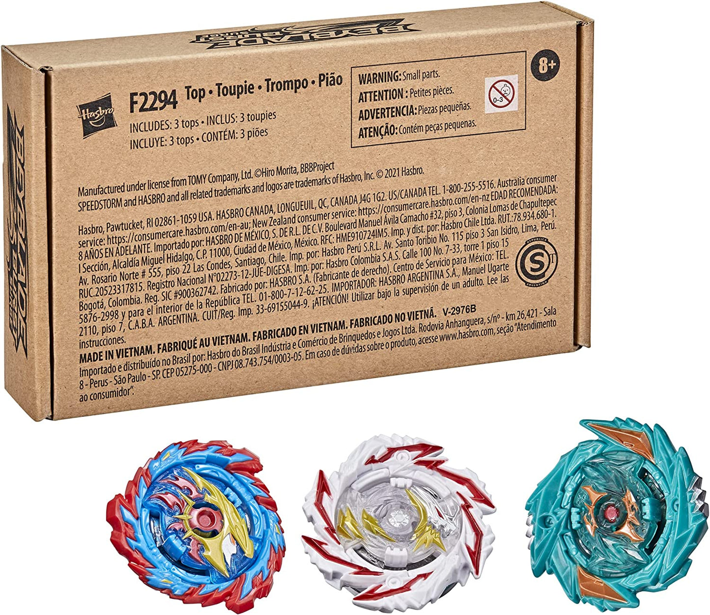 Beyblade 3-Pack Burst Surge Speedstorm Tempest Cloud