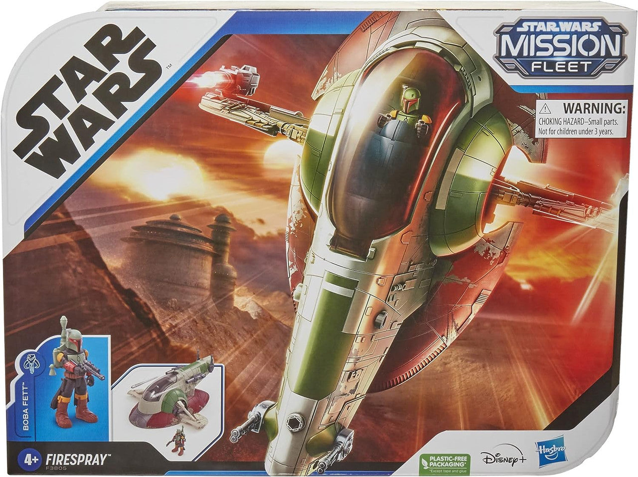 Star Wars Mission Fleet Starship Skirmish - Boba Fett Action Figure and Firespray Starship