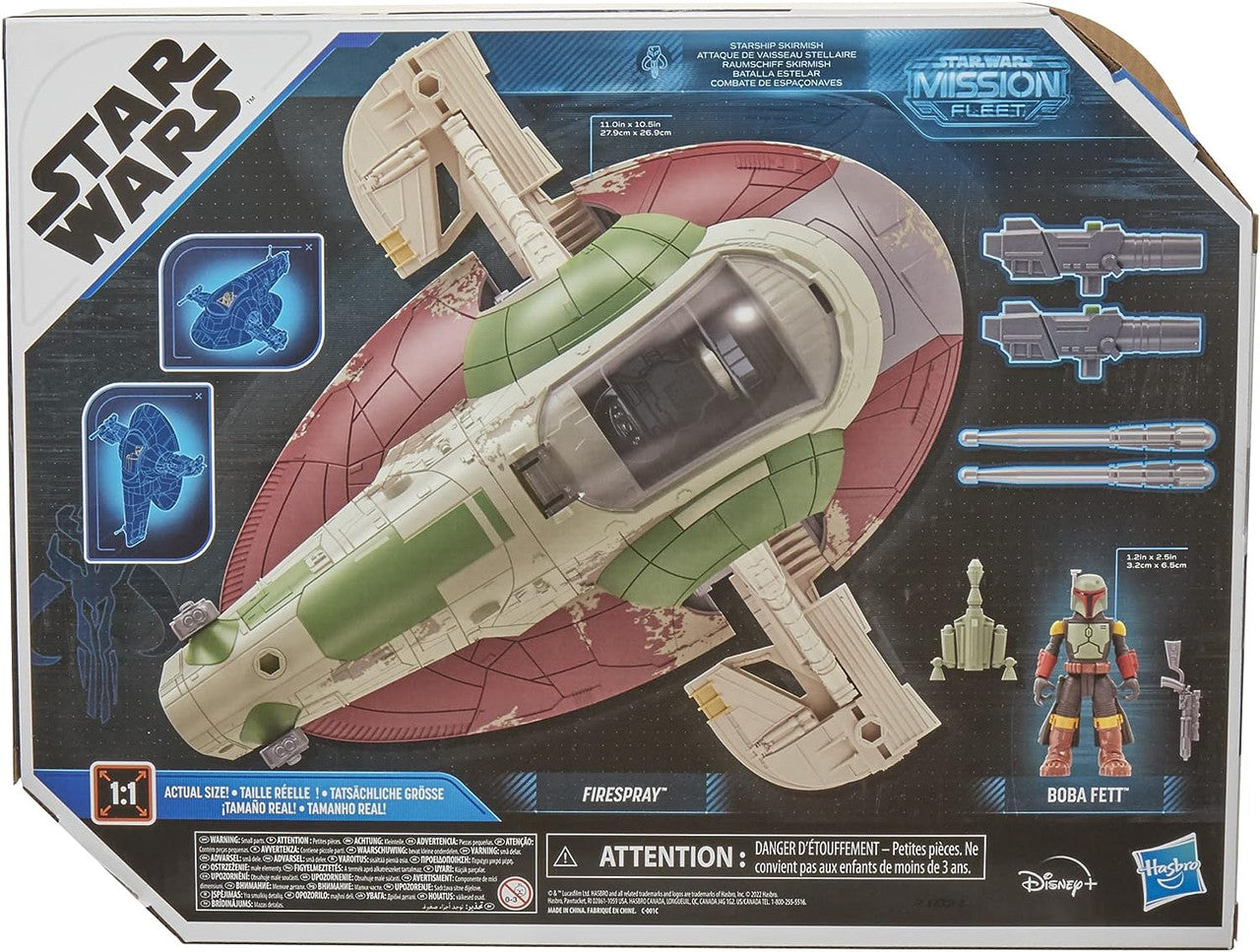 Star Wars Mission Fleet Starship Skirmish - Boba Fett Action Figure and Firespray Starship