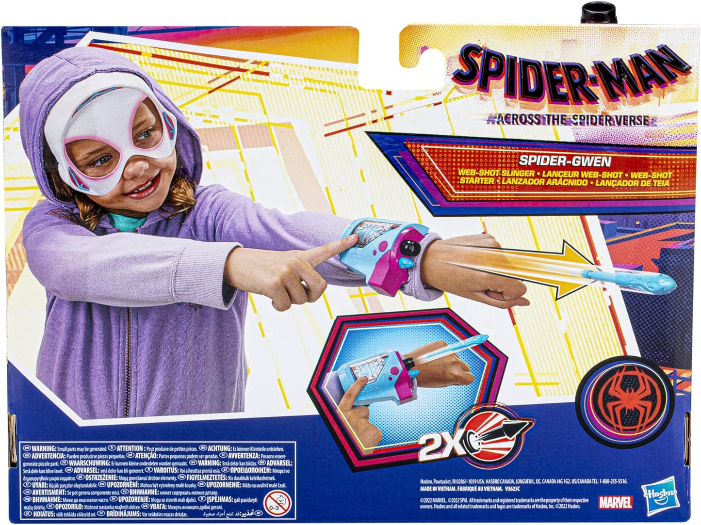 Spider-Man: Across The Spider-Verse Spider-Gwen Web-Shot Slinger Mask and Blaster Set