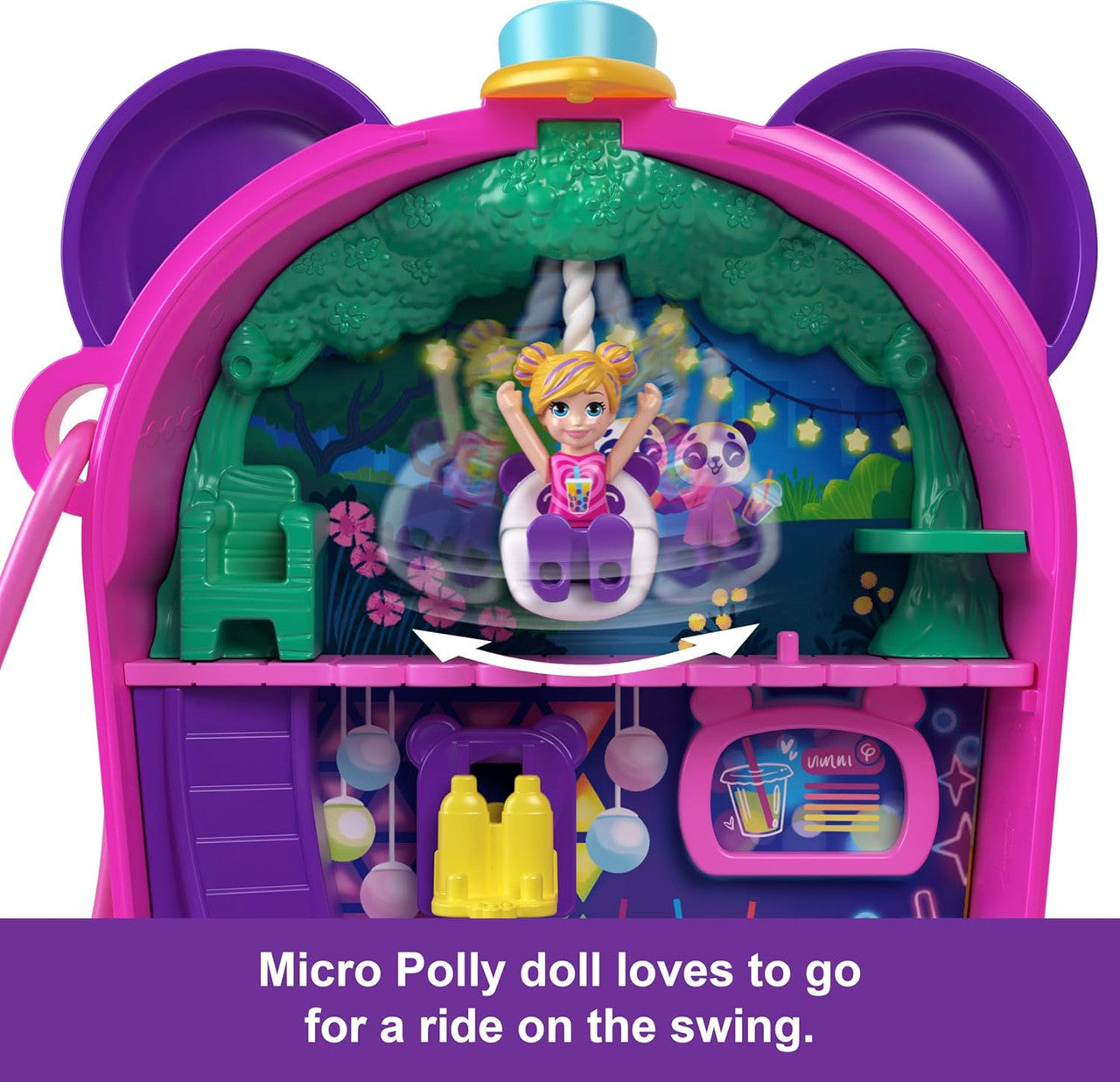 Polly Pocket Dolls & Playset, Bubble Tea Panda