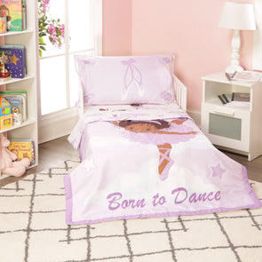 4 Piece Toddler Bedding Set – African American Ballerina