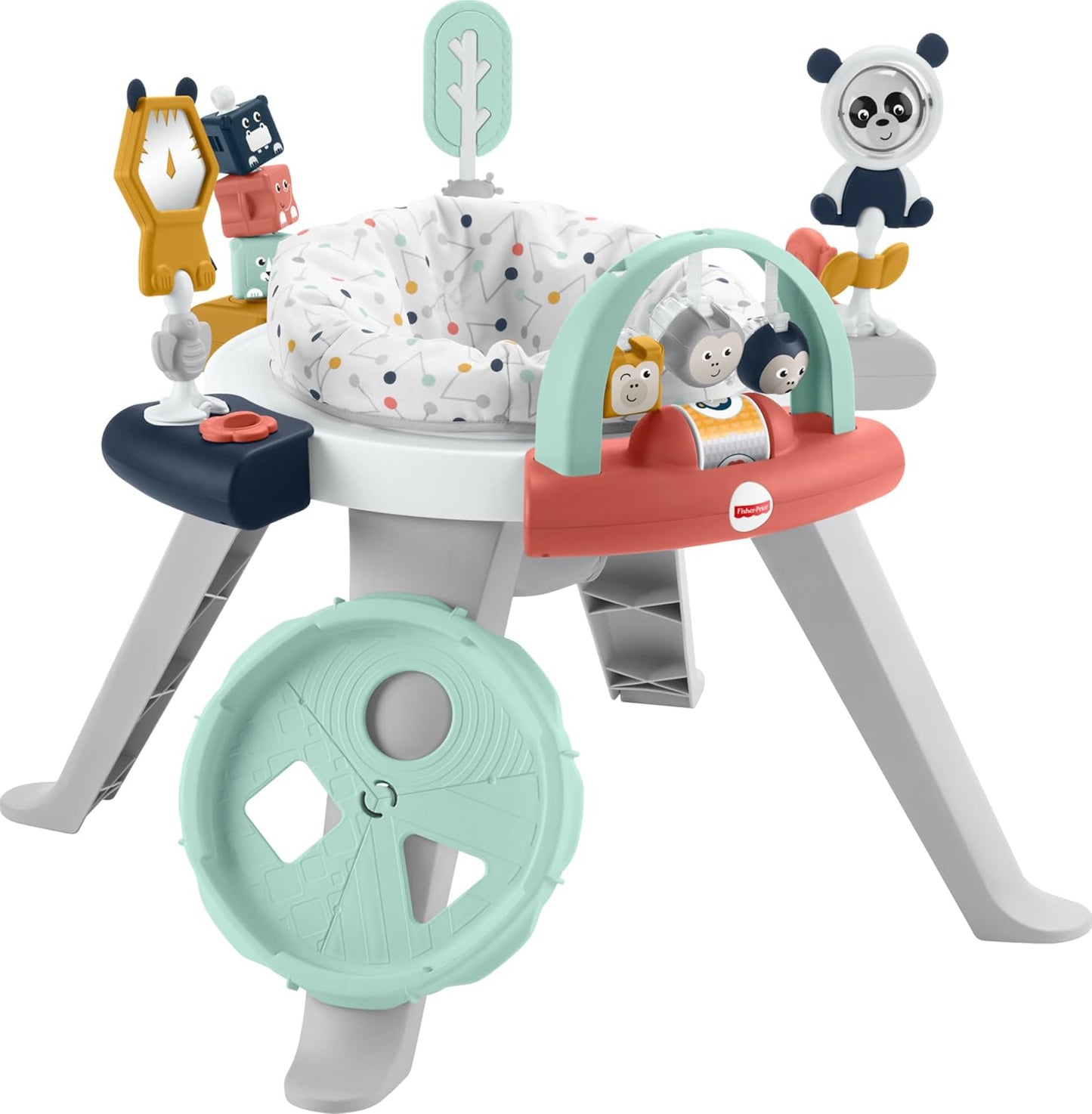 Fisher-Price 3-in-1 Spin & Sort Baby to Toddler Activity Center and Play Table with 10+ Interactive Activities, Happy Dots