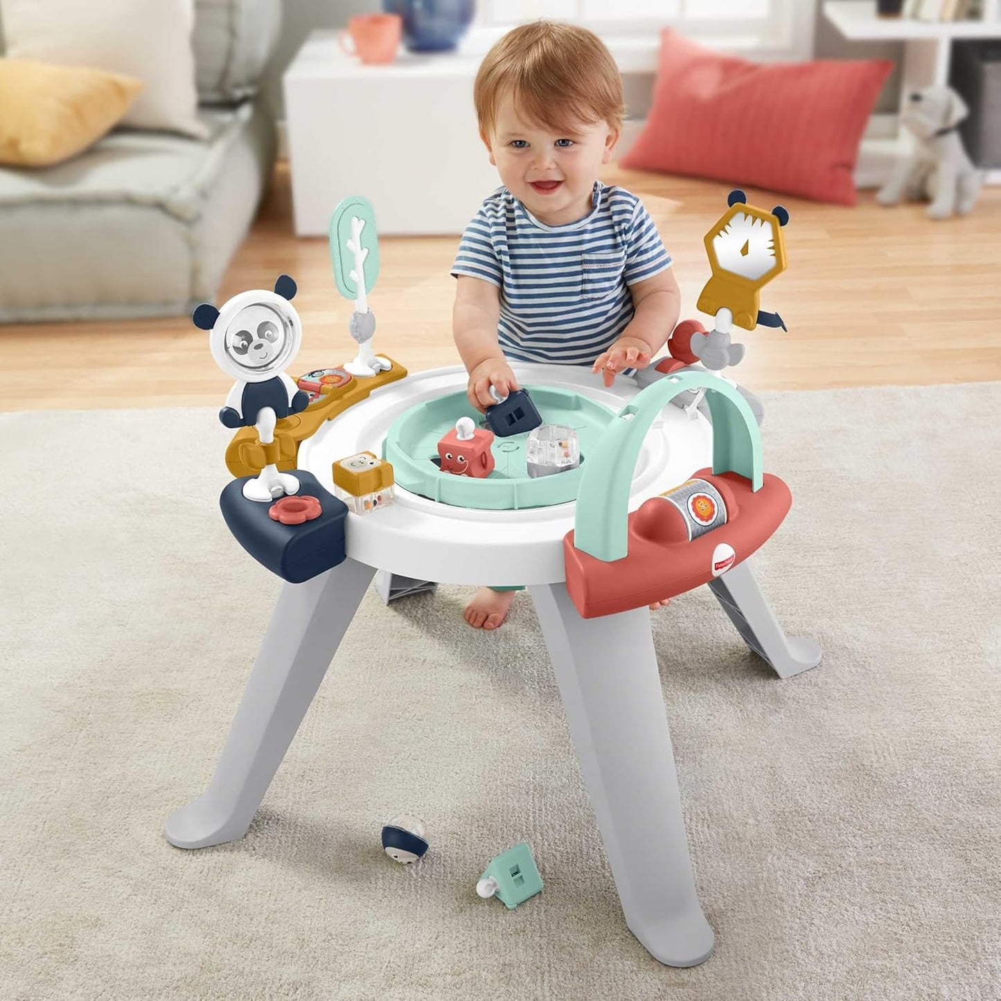 Fisher-Price 3-in-1 Spin & Sort Baby to Toddler Activity Center and Play Table with 10+ Interactive Activities, Happy Dots