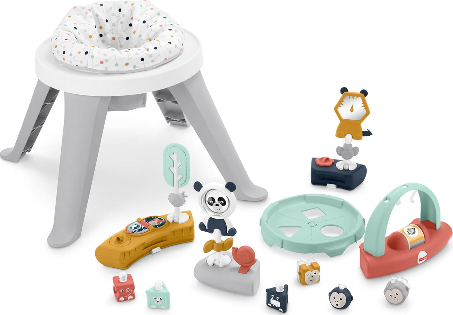 Fisher-Price 3-in-1 Spin & Sort Baby to Toddler Activity Center and Play Table with 10+ Interactive Activities, Happy Dots