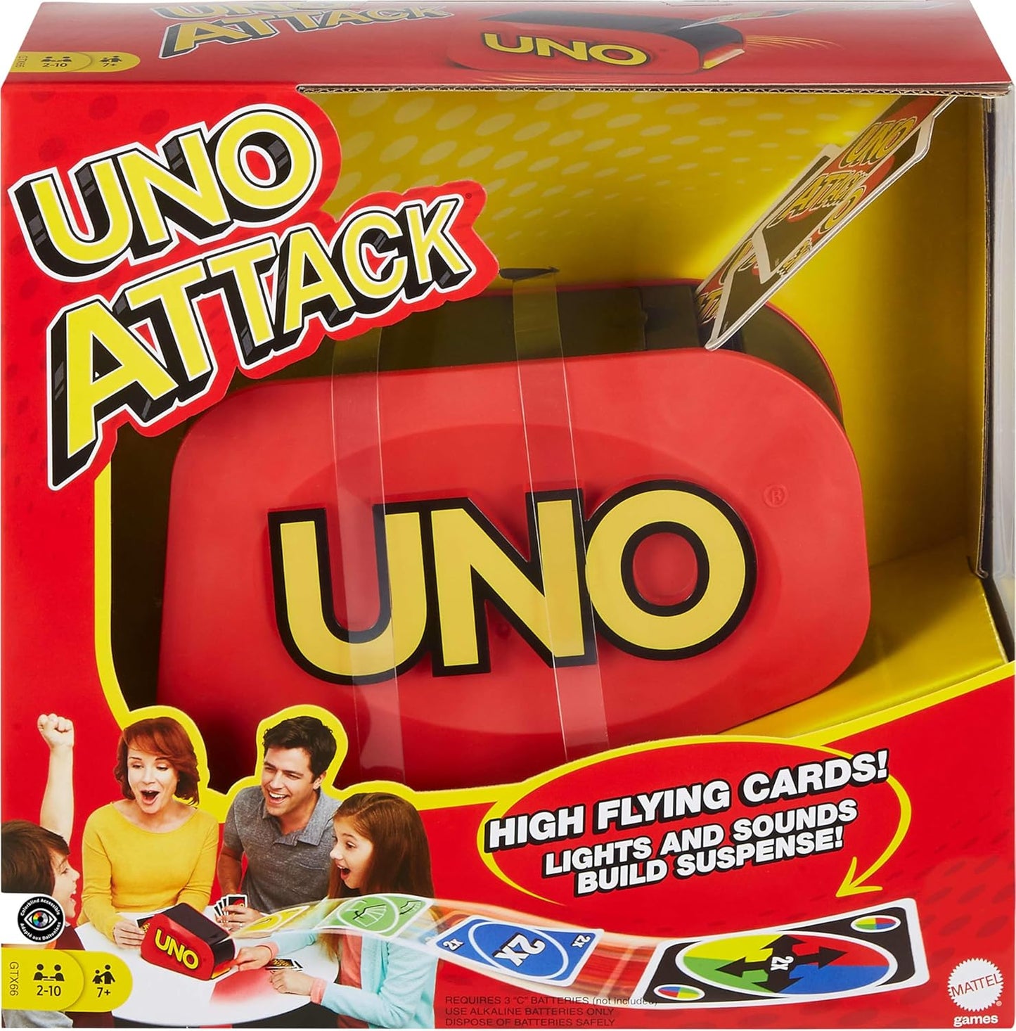 UNO Attack! Card Game with Electronic Card Launcher, Lights and Sounds