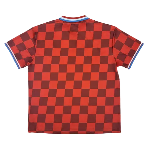 Mario Kart Mario Checkered Sport Polo Shirt, Adult Short-Sleeve Athletic Jersey Polo with Embroidered Patches, Red