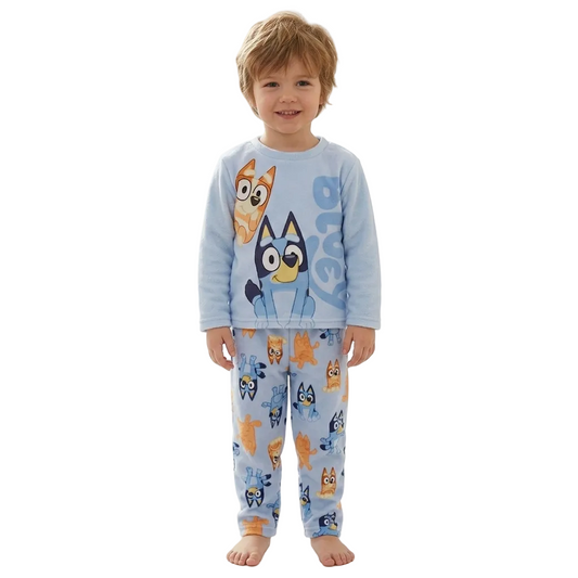 Bluey Toddler Boys 2-Piece Long Sleeve Pajama Set. T Shirt and Pants Sleepwear