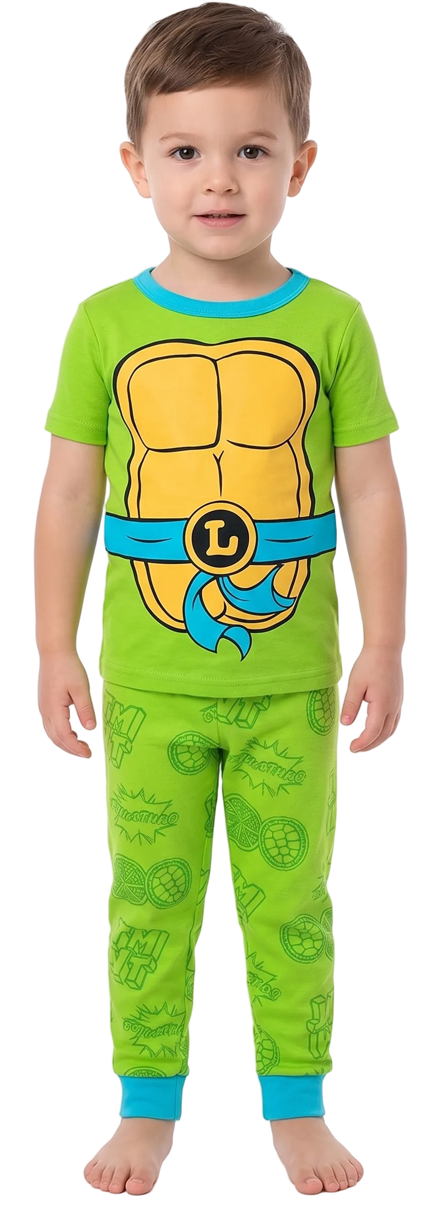 Teenage Mutant Ninja Turtles Boys 4-Piece Pajama Set – Sleepwear Bundle with Short Sleeve Tops and Matching Pants