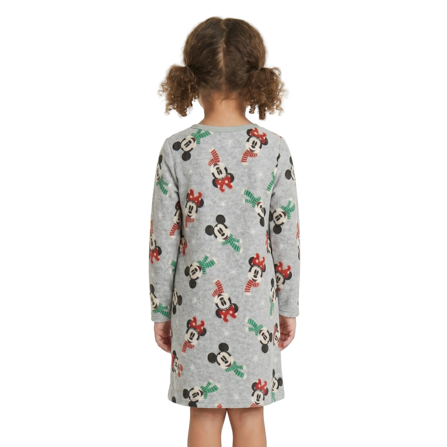Disney Mickey & Minnie Mouse Girls Nightgown and Matching Doll Outfit Set, Jammies For Your Families, Red/White