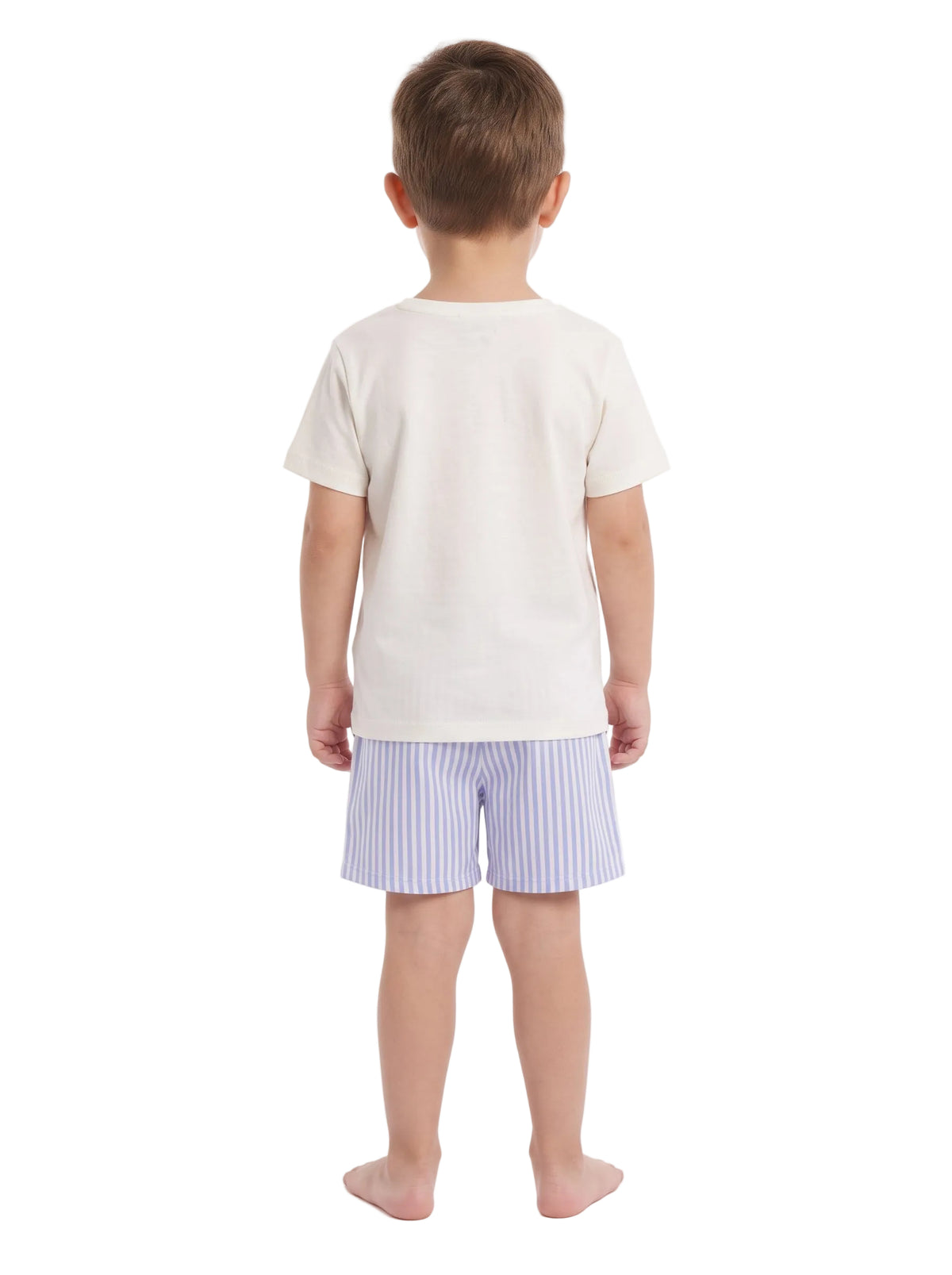 Garfield Kids Unisex Short Sleeve Pajama Set with I Hate Mondays Graphic Tee and Blue Striped Shorts, Size 6