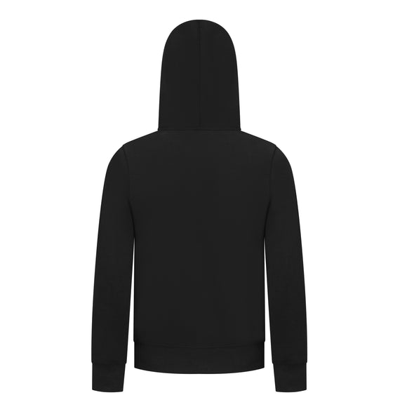 EVERYDAY KIDS Boys Black Zip-Up Hoodie  – Soft Fleece Jacket with Hood – All-Season Kids Sweatshirt for School, Play, or Layering