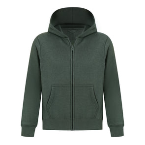 EVERYDAY KIDS Boys Green Zip-Up Hoodie – Soft Fleece Jacket with Hood – All-Season Kids Sweatshirt for School, Play, or Layering