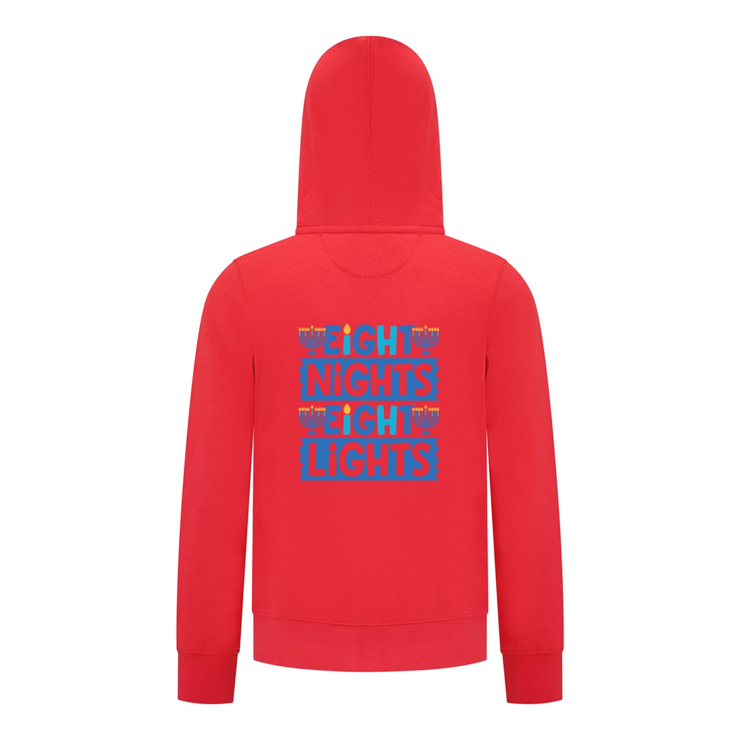 Everyday Kids Hanukkah Collection “Eight Nights Eight Lights” Zip Up Hoodie – Holiday Sweatshirt