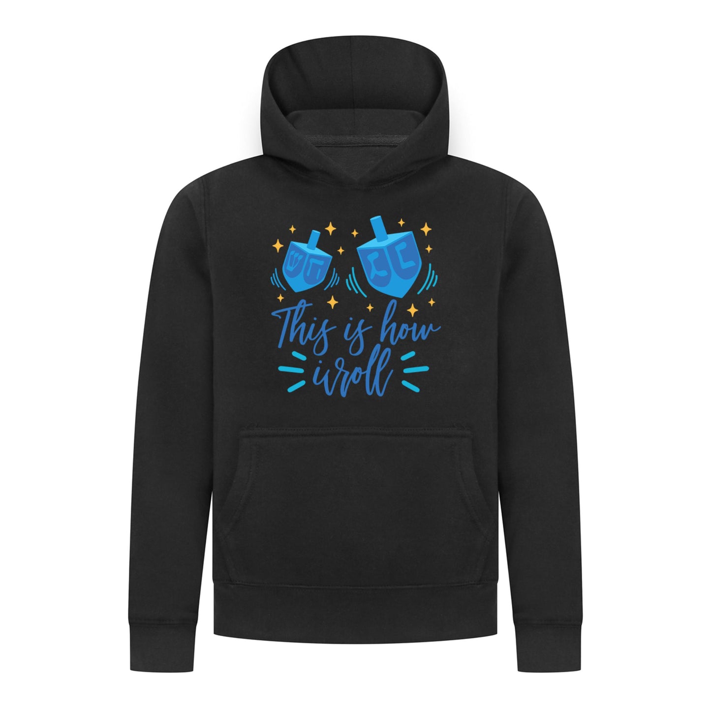 Everyday Kids Hanukkah Collection “This Is How I Roll” Pullover Hoodie – Fun Holiday Sweatshirt
