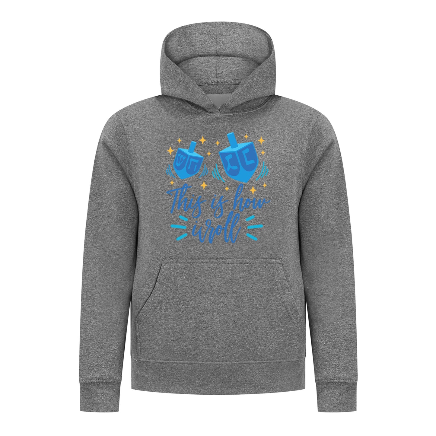 Everyday Kids Hanukkah Collection “This Is How I Roll” Pullover Hoodie – Fun Holiday Sweatshirt