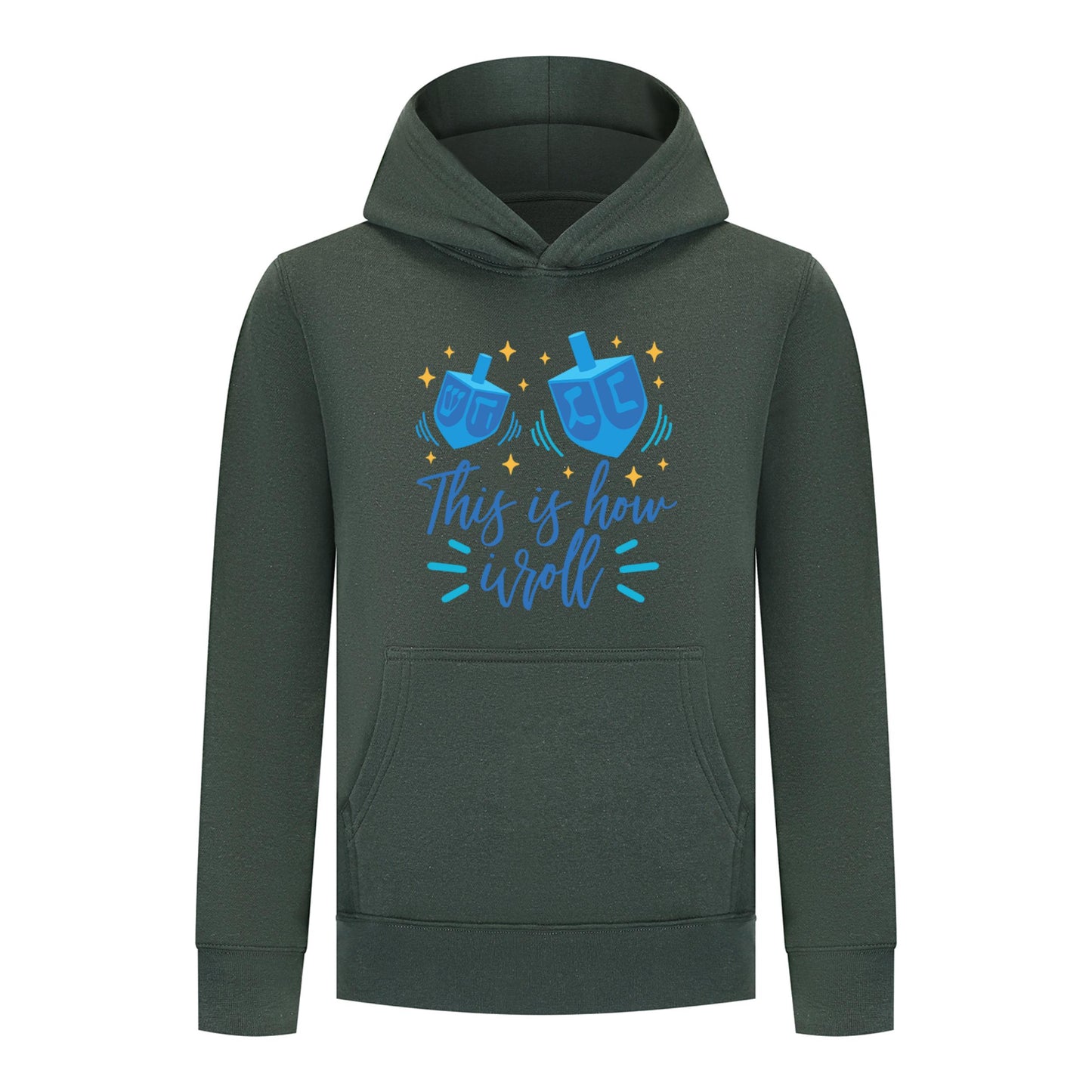 Everyday Kids Hanukkah Collection “This Is How I Roll” Pullover Hoodie – Fun Holiday Sweatshirt