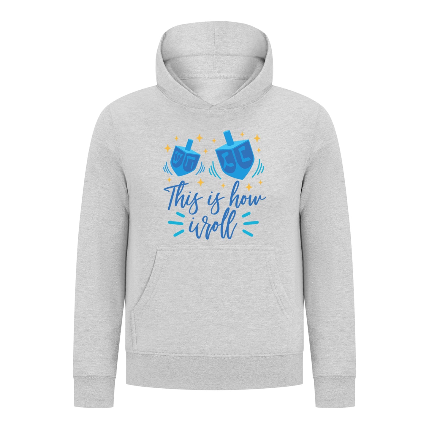 Everyday Kids Hanukkah Collection “This Is How I Roll” Pullover Hoodie – Fun Holiday Sweatshirt