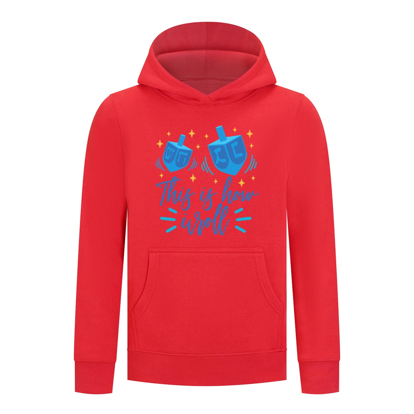 Everyday Kids Hanukkah Collection “This Is How I Roll” Pullover Hoodie – Fun Holiday Sweatshirt