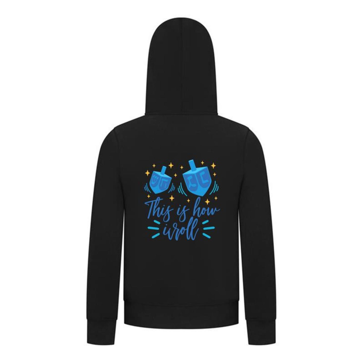 Everyday Kids Hanukkah Collection “This Is How I Roll” Zip Up Hoodie – Fun Holiday Sweatshirt