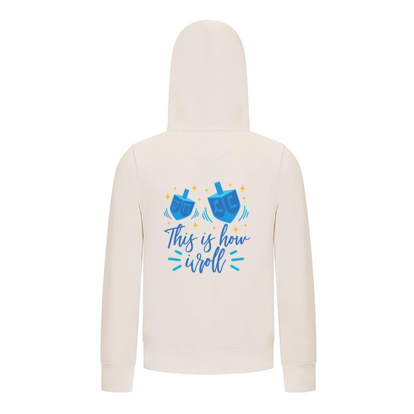 Everyday Kids Hanukkah Collection “This Is How I Roll” Zip Up Hoodie – Fun Holiday Sweatshirt