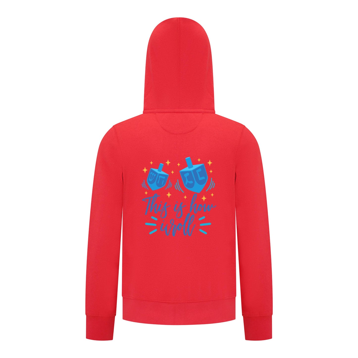 Everyday Kids Hanukkah Collection “This Is How I Roll” Zip Up Hoodie – Fun Holiday Sweatshirt