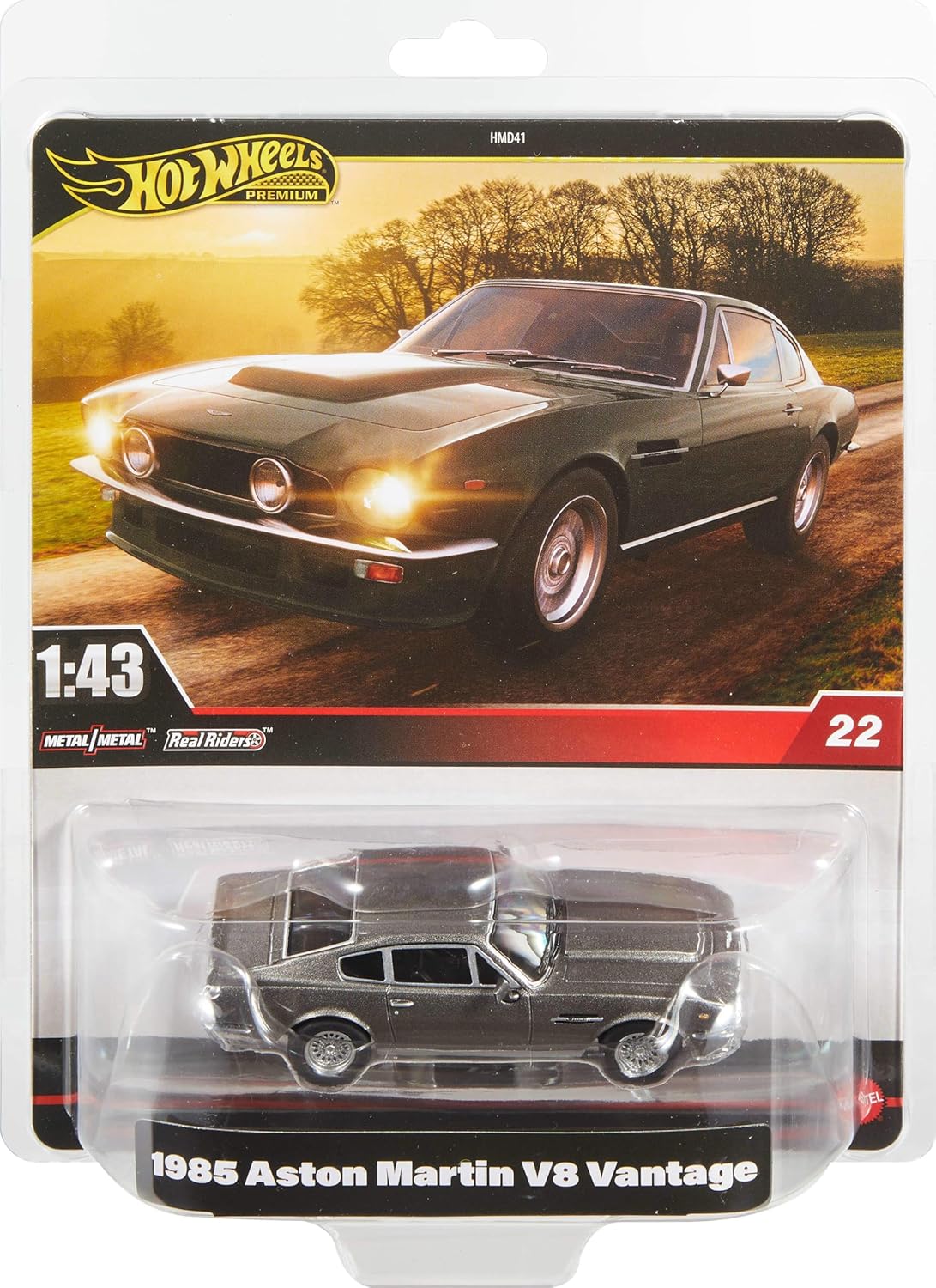 Hot Wheels Premium 1:43rd Scale Vehicle - 1985 Aston Martin V8 Vantage