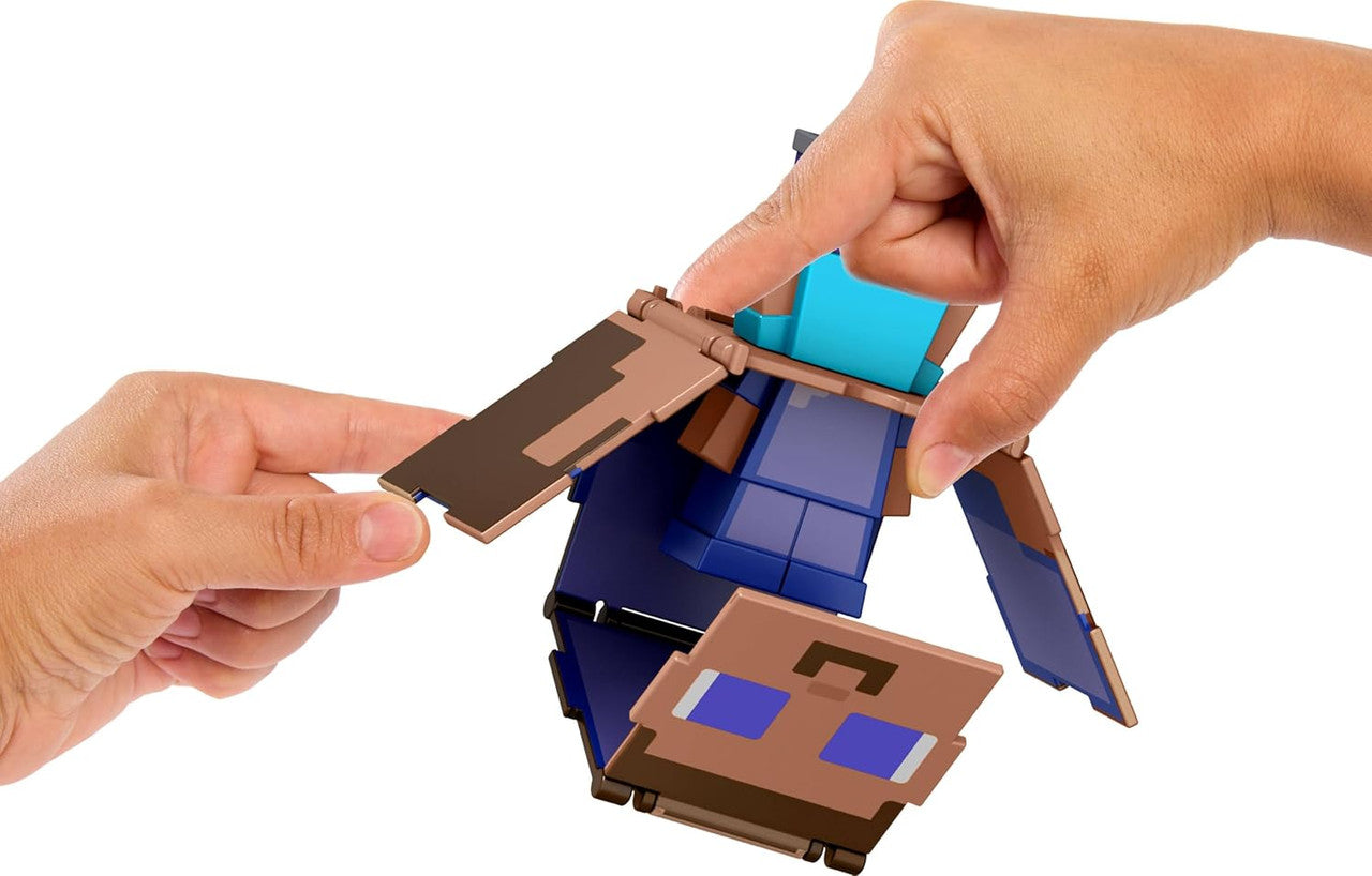 Minecraft Flippin’ Figs Figures with 2-in-1 Fidget Play (Characters May Vary)