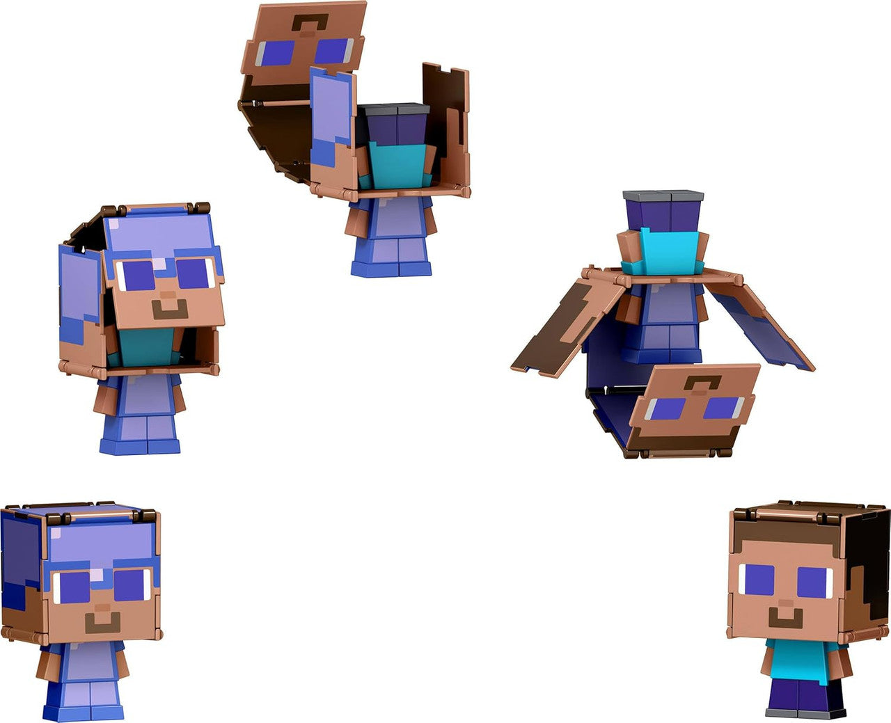 Minecraft Flippin’ Figs Figures with 2-in-1 Fidget Play (Characters May Vary)