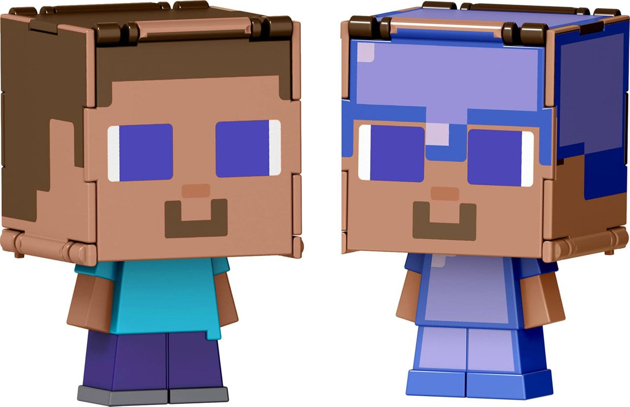 Minecraft Flippin’ Figs Figures with 2-in-1 Fidget Play (Characters May Vary)
