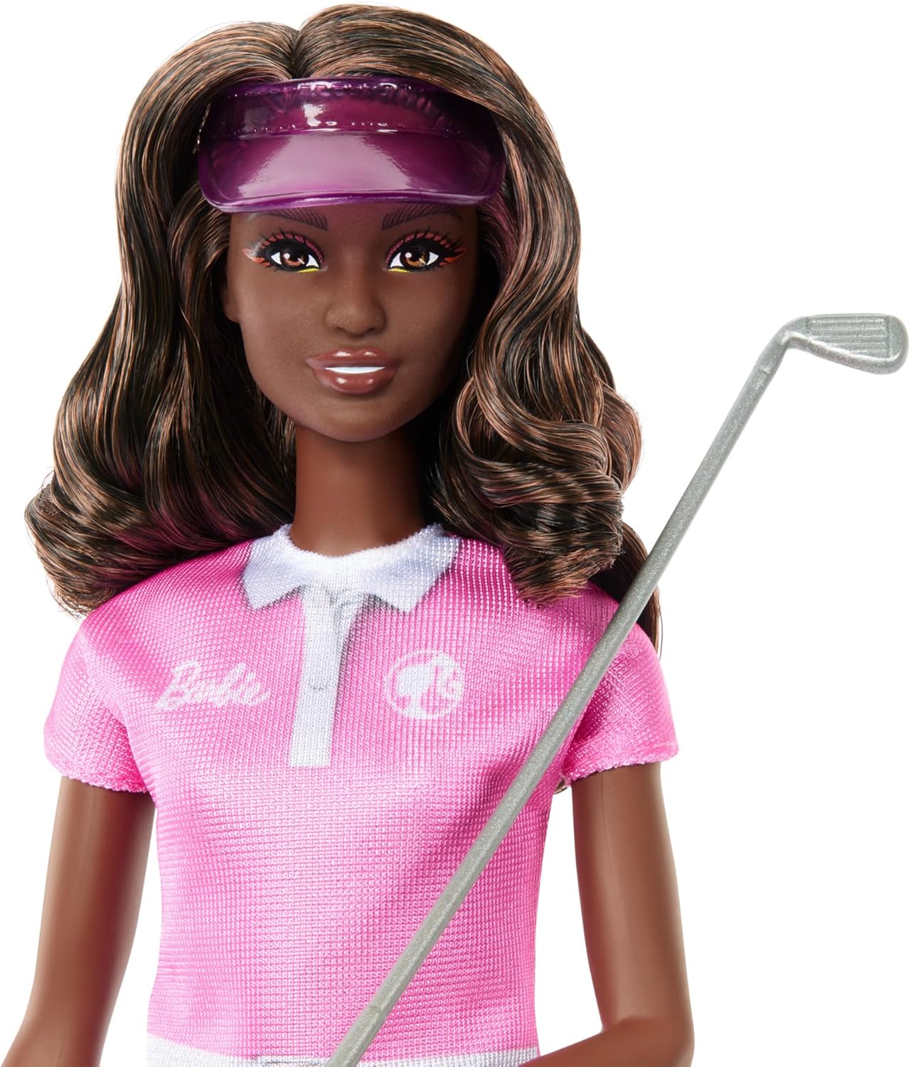 Barbie Golf Player, Brunette, Fashion Doll in Pink Golf Outfit