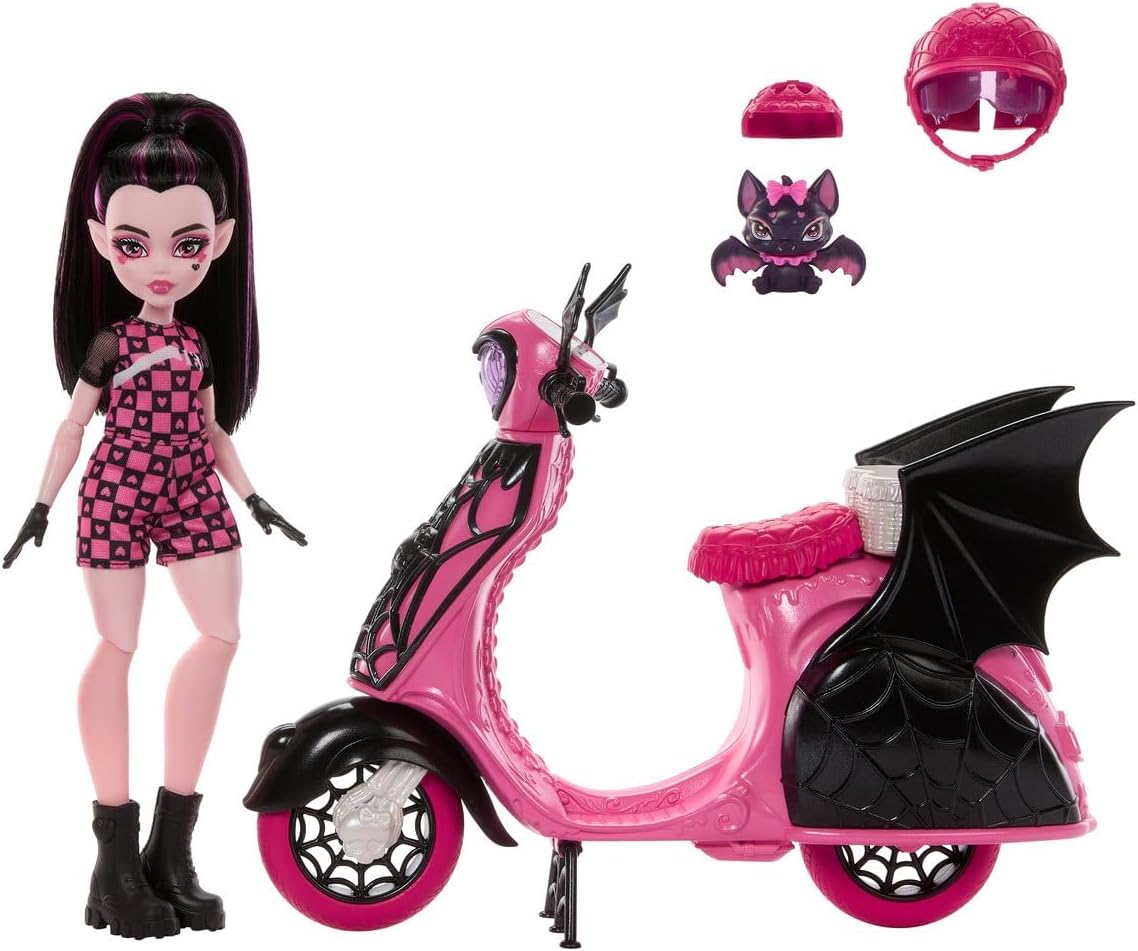 Monster High Draculaura Doll with Pink Scooter