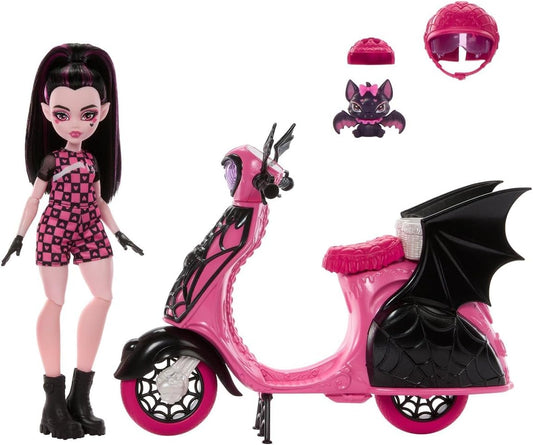 Monster High Draculaura Doll with Pink Scooter
