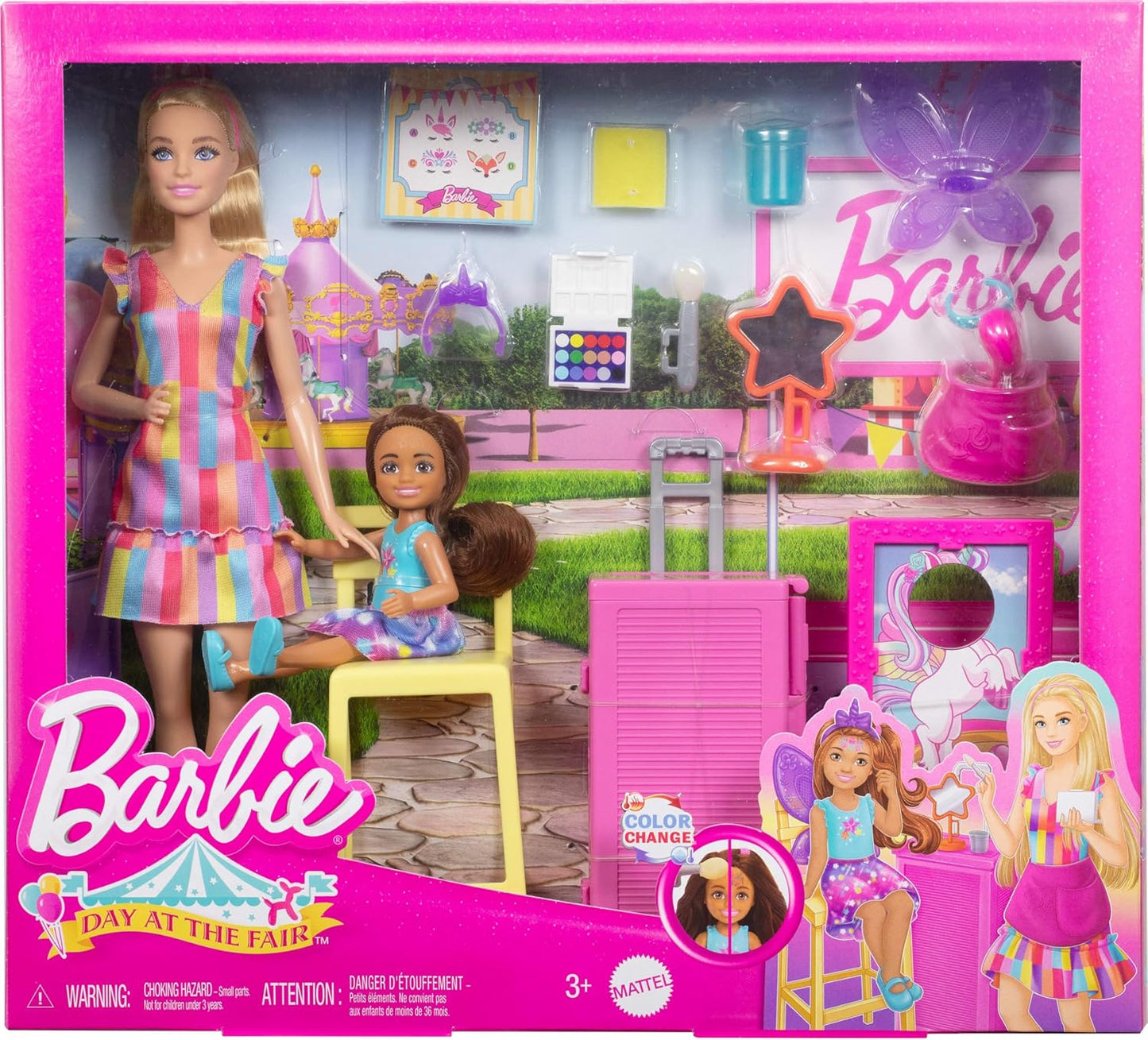 Barbie Day at the Fair Playset with Barbie and Chelsea Dolls